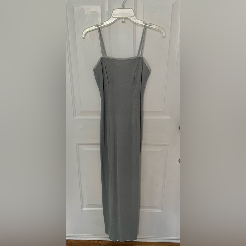 Stunning Sparkly Silver / Gray Petite Evening Dress